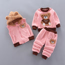 Conjunto Ursinho Baby (Camisa + Calça + BRINDE Colete de Lã)