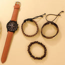 Relógio Luxury Geneva + 3 Pulseiras Brinde