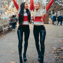 Calça de Couro Aveludada - FashionLeg™