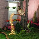 Luminária Retrô Jardim Encantado Com Painel Solar Recarregável + Luz de Fada 36 Leads